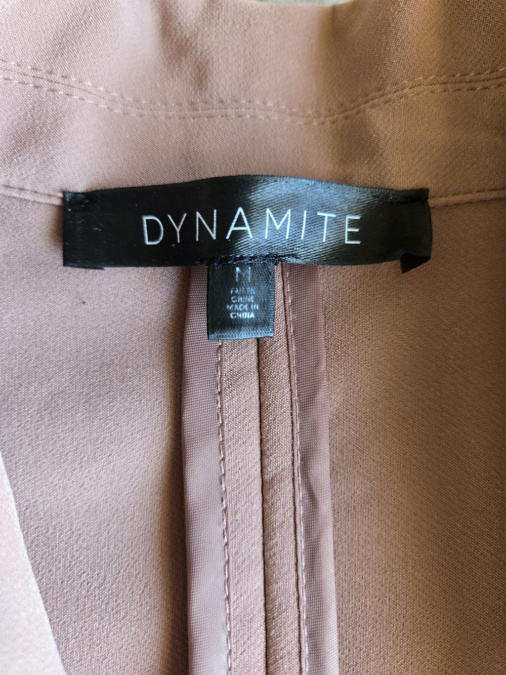 Dynamite Dusty Pink 2-in-1 Sleeveless Trench Coat Dress Size Medium - Picture 4 of 9